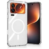 Coverzone Xiaomi 17 Pro Max ile uyumlu Şeffaf Kılıf MagSafe Uyumlu G&uuml;&ccedil;l&uuml; Mıknatıslı Wireless Şarj Destekli Crystal Clear İnce