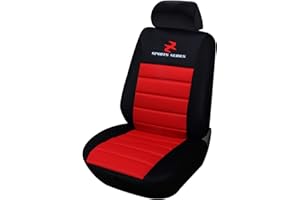 eSituro 1 Pièce Couverture de siège rembourré en Polyester,Housse pour siège Auto Universelle,Noir Rouge