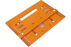 Fafeicy 28x20cm Kit de Placa Base para Máquina de Corte Universal, Guía de Sierra Circular para Carpintería, Tablero Inferior, 5mm de Espesor