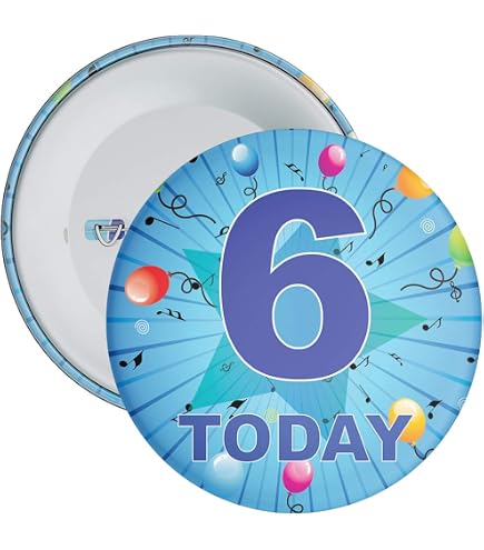 OAKTREE UK Jumbo-Abzeichen 'I Am 8 Today' – 15,2 Cm Großer Button Blau