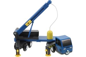 Tomaibaby Large Plastic Crane Toys for Kids - 360-Degree Rotating Construction Vehicle with Telescopic Jib Compact Size for Indoor and Outdoor Play