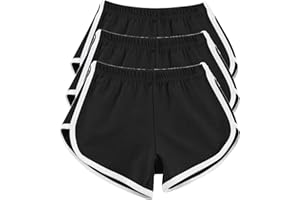 Daikascbny Pantaloncini Palestra Donna 3 PCS Traspirante Vita Alta Calzoncini Donna Corte Morbido con Coulisse da Mare Allenamento Leggere Pantaloncini Palestra Estive Pantaloni Donna Corti