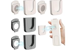 Plstod 4 Pezzi Supporto Magnetico per Telecomando Staffe, Porta Telecomando da Muro, per la Pulizia, Magnetico da Parete Telecomando, Portatelecomando da Parete per Casa, Ufficio, Scuola(Bianco Nero)