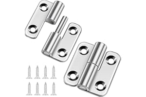 2 Stück Abnehmbares Scharnier 1.5 Inch, Bolatus Scharniere Klein Edelstahl 304 Türscharnier Abnehmbare Türscharniere Klappbar für Rechtshänder