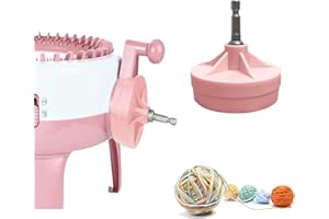 KUNYEAH Adattatore per macchina per maglieria Adattatore per manovella a maglia rapida per macchina per maglieria Sentro 22 Sentro 40 Sentro 48 e Jamit (rosa)