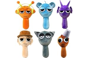 Kouipoie Sprunki Peluche 9.8" Divertente Peluche Sprunki Per Fan Di Giochi,Super Morbido Giocattolo Da Collezione,Regali Di Natale E Compleanno Per Bambini E Ragazzi Di 6+Anni. (6PCS)