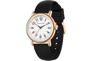 GOLDEN HOUR Reloj de Enfermera Impermeable para Profesionales Médicos, Estudiantes, Mujeres y Hombres, Esfera Luminouse Fácil de Leer, 24 Horas con Segunda Mano, Correa de Silicona