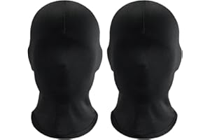 GENERIC 2 packs Black Full Face Morph Mask for Halloween Party Costume Unisex Men Adult Women