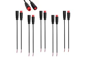HENGBIRD 5pcs Wasserdichter Stecker 2 Polig IP65, 20cm 2 Pin Stecker Kabel mit Buchse, 2 Poliger Steckers Wasserdicht für Fah
