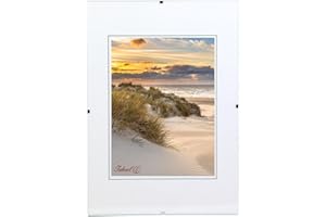 KM FOTO Rahmenlose Bildhalter Glasbildhalter Bilderrahmen Cliprahmen Klarglasrahmen Fotopräsentation: Format: 50x70