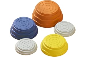 Lifemaison 5pcs Balance Stones for Children,Non-Slip Balance Beams,River Stones Balancing,Balance Blocks Toy Obstacle Course,Indoor Outdoor Play Equipment for Children,Promote Coordination