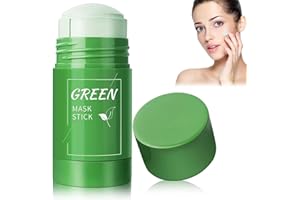ARVONO Green Mask Stick, Grüner Tee Clay Maske, Deep Cleanse Green Tea Mask, Tiefenreinigung zur Ölkontrolle Purifying Clay Smearing Mask, Reduzierung von Mitessern, für Alle Hauttypen