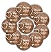 Produktbild stylebutton - personalisierte Hochzeits-Anstecker: Gäste-Buttons "woodenHeart" als Gastgeschenk und zur Erinnerung für Braut, Bräutigam, Verwandte und Freunde und JGA (10 Stück)