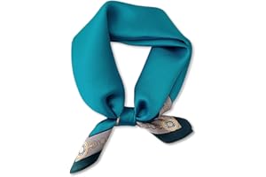 LumiSyne Sciarpe Di Seta Donna Piccolo Foulard Quadrato Stampata Catena Vintage Tinta Unita Morbido Leggera Bandane Fascia Per Capelli Fazzoletto Wristband Decorazione Copricapo