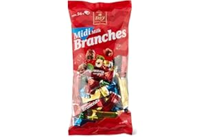 Frey Branches Classic Midi - Snacks de chocolat - Grand Paquet de 650g - Barres de chocolat au lait fourrées à la crème de noisettes. emballage individuel - Chocolat suisse - Certifié UTZ