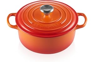 Le Creuset Signature Enamelled Cast Iron Round Casserole Dish With Lid, 20 cm, 2.4 Litre, Volcanic, 21177200902430