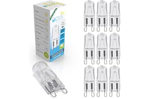 OPUS LIGHTING TECHNOLOGY Opus G9 Halogen Bulbs | 28W = Equivalent to 40W Lightbulb | Warm White 2700K | Long Life 2,000-Hrs | Clear Glass Capsule | Dimmable | 2 Pin Light Bulbs | Small Lights (10)