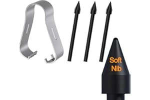 SUEEWE [3 Unités] Original Felt Souple Pointes de Remplacement pour Samsung S Pen Galaxy Tab S6 Lite/S10 FE/S10 FE+ Plus/S10 Ultra/S10+ Plus/S9 FE+ Plus/S9+ Plus/S9 FE/S9/S9 Ultra/S8/S7, Noir