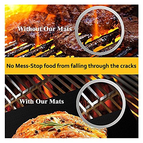 Olycism BBQ Barbecue Grill Matte BALFER Grillmatte Set Teflon Zuschneidbar 3 Packs(40*33cm) - 2
