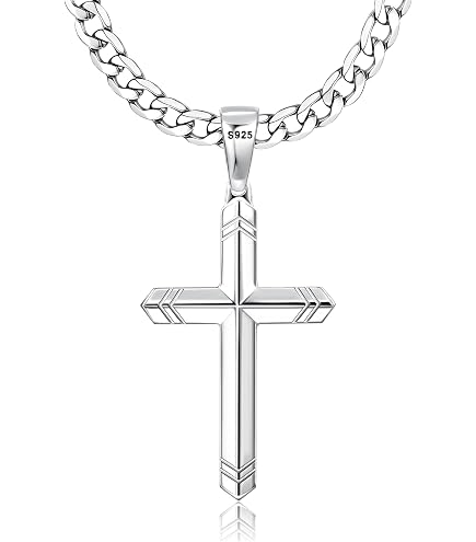 YA5955 Collana Con Ciondolo Papa Francesco, Gioiello Cattolico In Acciaio Inossidabile, Catena 50 Cm, Con Sacchetto Di Velluto, Regalo Per Cresima E Battesimo, Uomo/Donna - 3