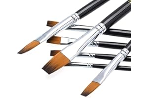 YOSOO Pinceles Escoda Acuarela,Juego de 9 pinceles planos de nailon y acrílico, para acuarela acrílica.