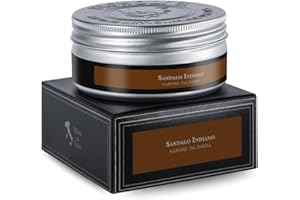 BIGNOLI C. Bignoli Sapone da Barba Artigianale – Sapone da Barba con Schiuma Ricca per Rasatura Tradizionale (175 gr, Sandalo)