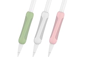 FORYEE 3 PCS Apple Pencil Grips Case Cover Silicone Sleeve Compatible Apple Pencil 1st and 2nd Generation Comfortable and Durable Pen Holder Protector (White,Green,Pink)