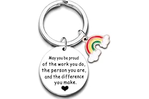 NIMTEVE Thank You Gift Appreciation Key ring Gifts for Volunteer Coach Mentor Employee Gift Social Worker Colleague Women Men Gifts Christmas Keyring