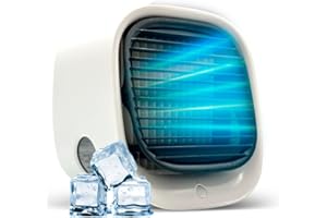 Blarie FreezeMax - Enfriador de Aire Portátil - Ventilador Personal Silencioso - Refrescante, Rápido, Portátil, Eficiente, Ultraseguro - Combate las Altas Temperaturas con Freeze Max
