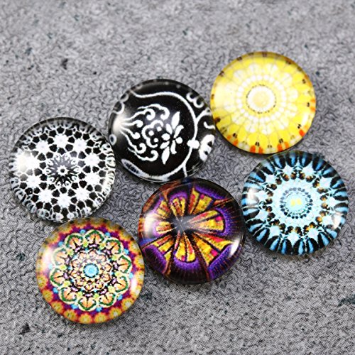 ULTNICE 200pcs Cabochons runde Mosaik Fliesen für Handwerk Glas Mosaik für Schmuck machen - 5