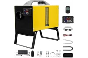 Sunster 8KW Portable Diesel Air Heater, 12V/24 ALL IN ONE Diesel Heater with AC 110-240V Power Adapter, LCD Switch & Remote Control, with Bottom Bracket， for Campervan Car Trucks Bus