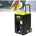YSFHYAN Portable Tennis Ball Machine, Automatic Tennis Ball Launcher, 50-Ball Tennis Ball Machine, Pre-Programmed And Custom Drills, Complete Training Mode, For Beginners Solo Training Sports