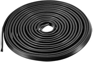 sourcing map Bord Garniture U Joint Extrusion Silicone Noir U Canal Bord Protecteur Feuille Convient 0.1-1.5mm Bord 3Mètres/9.84Ft Longueur