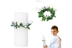 RUAYIA Tropfschutz Kommunionkerze, Kerzentropfschutz, Tropfschutz Taufkerzen, Tropfenfänger Kommunionkerze, Kerzen Tropfschutz Kommunion 4-9cm, Kerzenrock Kommunion,Tropfschutz Kerzenkranz - Stil 1