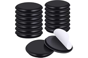 Ezprotekt 16 PCS Furniture Sliders for Carpet Sliders 2-3/8" for Moving Furniture Movers Carpet Gliders Glides Self-Adhesive Furniture Moving Pads 60 MM Black