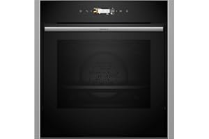 NEFF B54CR71N0, N 70, Smarter Einbau-Backofen 60x60 cm, Made in Germany, Pyrolyse, Optimaler Zugriff mit Slide&Hide, Full Touch TFT-Display, Air Fry Funktion, Automatikprogramme, Soft Open, Edelstahl