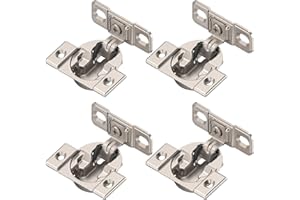 Blum 33B355AF22 Compact Face Fix Hinge 107° with Spring and Mounting Plate, incl Screws, Pack of 4