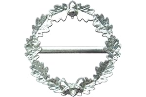 WILLIAM STURT FINE PEWTER Oak Leaf Scarf Ring, Oak and Acorn Scarf Ring, Handmade, In Finest Pewter, By William Sturt