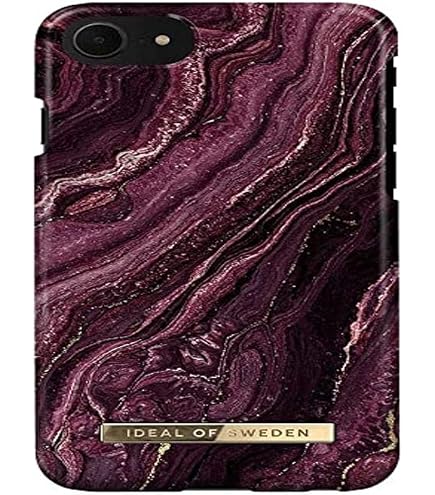 IDeal Of Sweden Handyhülle Golden Jade Marble, Grün – Für IPhone 8/7/6/6s/SE, Mit Wildlederfutter