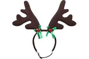 Balacoo Haustier-Stirnband, Weihnachtsgeweih, Mütze, Weihnachtsmütze, Kopfbedeckung, Kopfbedeckung für Katzen und Hunde