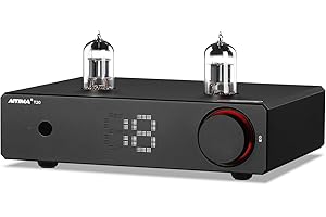 AIYIMA T20 Preamplificatore valvolare completamente bilanciato LME49720 per HiFi Home audio mini preamplificatore valvolare con ingressi e uscite RCA e XLR e uscita trigger 12V (DC12V 2A)