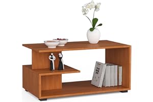 AKORD | Tavolino da Caffè in Legno | Tavolo Salotto Moderni | Credenza per il Soggiorno | Arredamento Casa | Tavolini a 3 livelli | Piano in laminato 16mm | 90 x 45 x 51 cm | Ontano