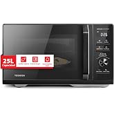 TOSHIBA Digital Microwave with Grill 25L, 900W Inverter, 10 Levels Power, Precise Control, Uniform Heating, Elegant Black MW3