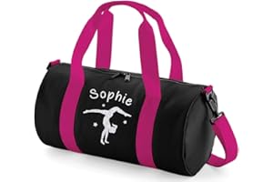Absolutely Top Girls Personalised Gymnastics Handstand Glitter Barrel Bag