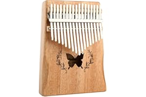 BYNYXI Kalimba 17 Schlüssel Daumenklavier, Tragbare Finger Daumen Piano Karimba Instrument mit Stimmhammer Mahagoni Daumenklavier Kalimba Musikinstrument für Kinder Erwachsene Anfänger Geschenk