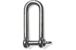 US Stainless Stainless Steel 316 Long D Shackle 3/16" (5mm) Marine Grade Dee