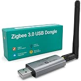 Zigbee 3.0 USB Dongle, Zigbee Gateway with EFR32MG21 Chip and External SMA Antenna, USB Coordinator for Home Assistant, Zigbe
