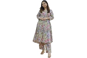 Leriya Fashion Ethnic Co Ord Set für Damen, Kurta-Set für Damen, 2-teiliges Kurta-Set, Kurta mit Hose für Damen, Kurti und Hose