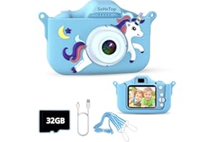 SeHeTop Appareils Photo Numériques Enfant, 1080P HD Appareil Photo Enfant, Mini Caméra Jouet Rechargeable Caméscope, Cadeau pour Filles et Garçons 3-10 Ans avec écran de 2.0 Pouces (Bleu)