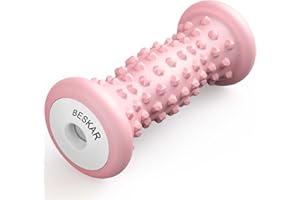 BESKAR Foot Massager for Plantar Fasciitis Relief, Deep Tissue Muscle Massager Roller for Foot Arch Pain, Heel Spur Pain, Stress Relief, Neuropathy, Reflexology Tool (Pink)